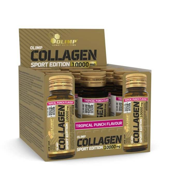 Olimp Collagen Sport Edition Shot – Tropical Punch (9×25 ml) - Joint & Muscle Support for Active Athletes