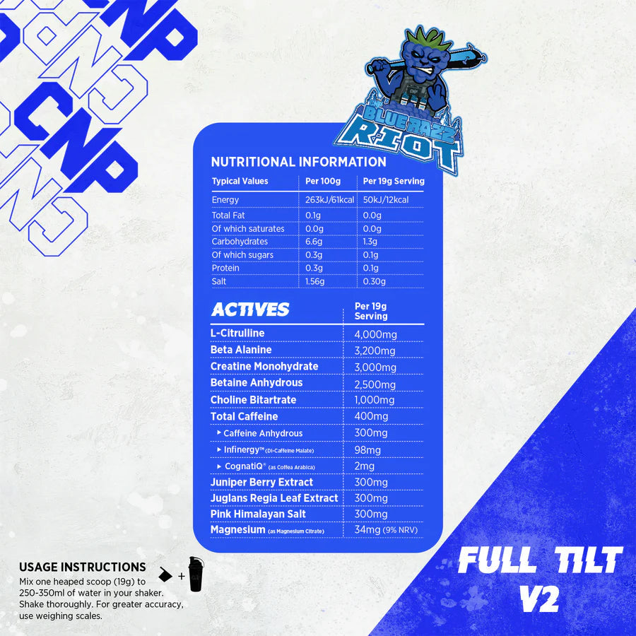 CNP Full Tilt V2 Pre-Workout – 30 Servings – Energy & Focus