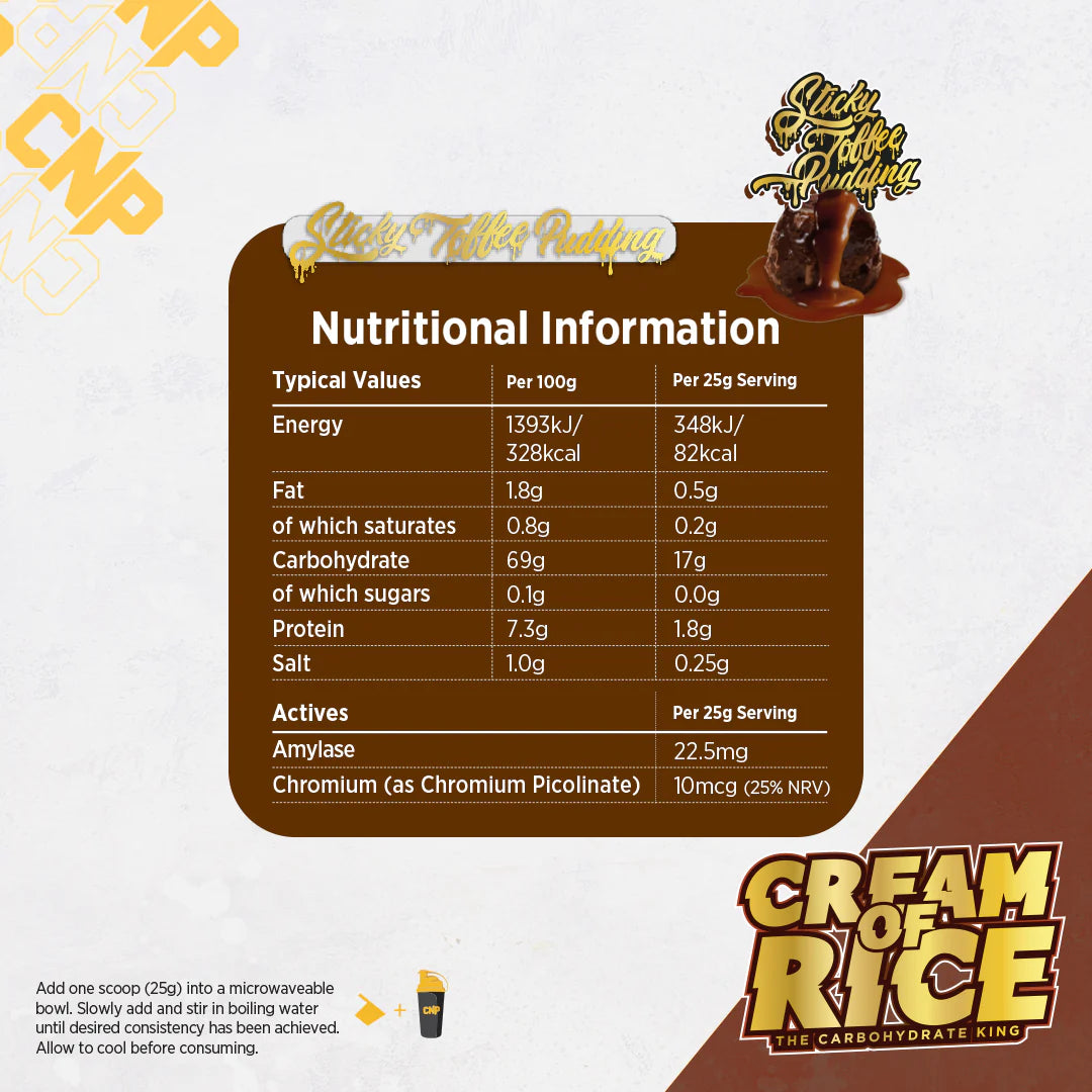 CNP Cream of Rice – 2kg – Easy-Digest Carbs